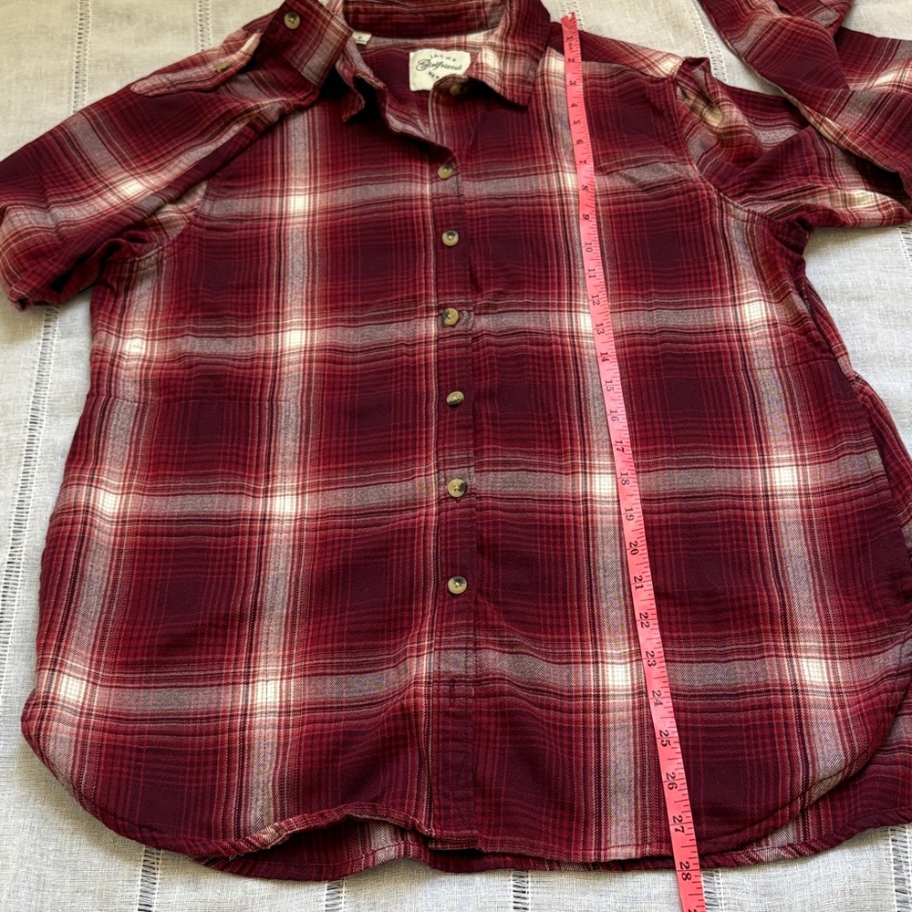JACHS Girlfriend Grunge Red Plaid Button Down Shirt - Picture 14 of 14